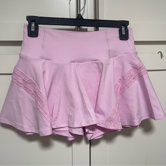 Free People Movement Sz Small Light Pink Pleats And Thank You Tennis Skort NWOT - Picture 3 of 7